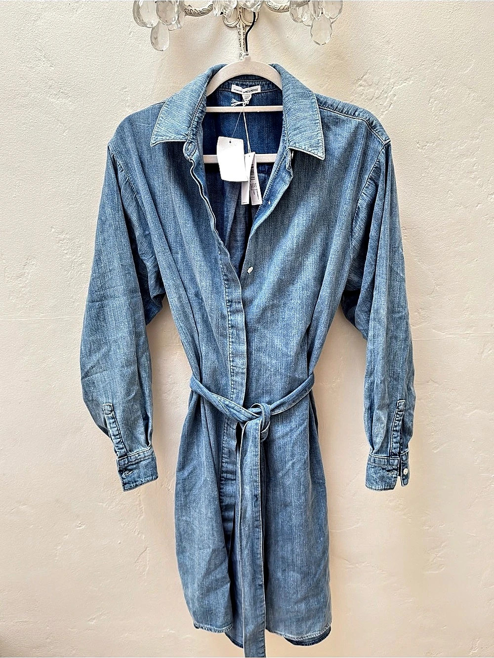 NWT James Perse Denim Shirt Dress Denim Dress Size 2